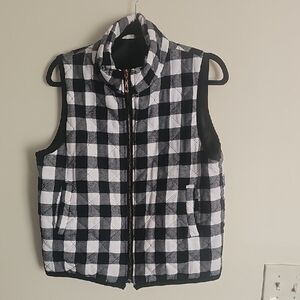 Black and White Checkered Vest